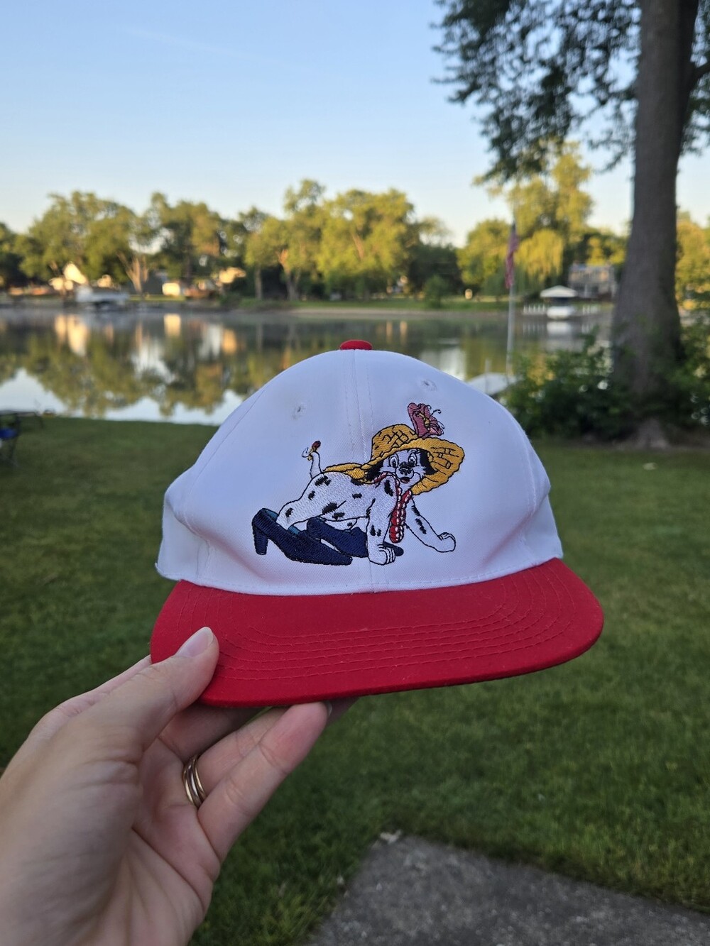 Vintage Disney 101 Dalmatians Lucky Snapback Hat | 90s ANNCO Youth Cap | Retro